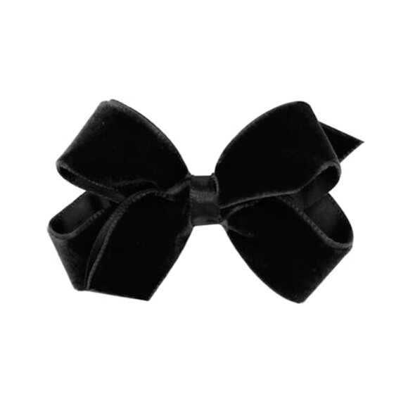 Classic Velvet Hair Bow Elegant No-Slip Clip Satin Lining Mini Accessory